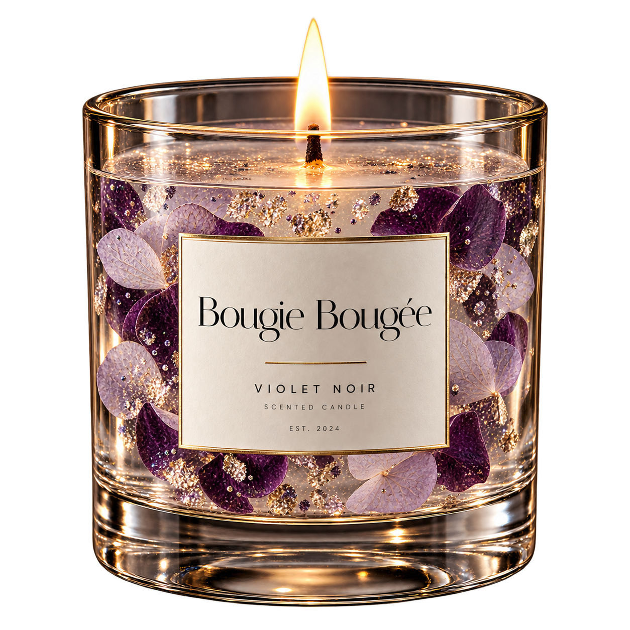 Bougie Bougée Violet Noir candle